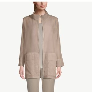 Chicos sheer organza jacket. Imported.